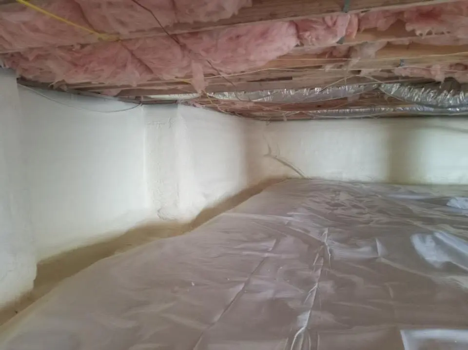 Crawl space encapsulation with closed-cell spray foam for Spray Foam Roofing Repair in Columbus